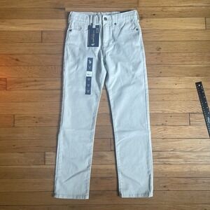 NWT US Polo Assn Boys Size 10 Khaki Straight Leg Twill Pants Adjustable Waist